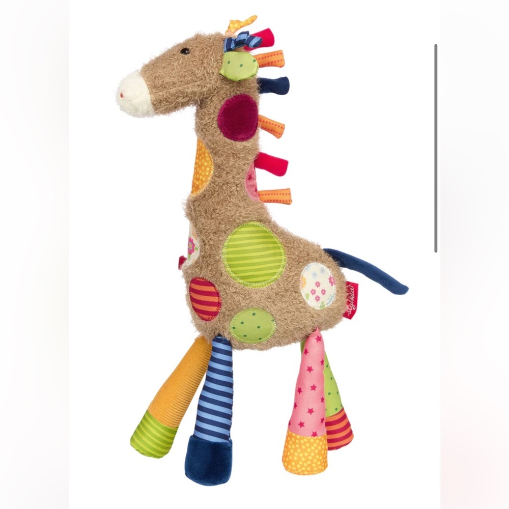 Sigikid Patchwork Giraffe Sweety 38300 Stuffed Plush Toy NEW With Tag Rare.